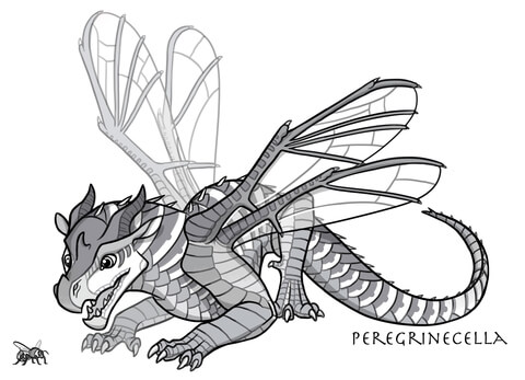 Baby Hivewing Dragon Coloring Page